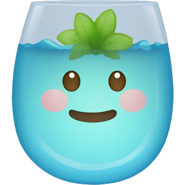 Vaso de agua  emoji