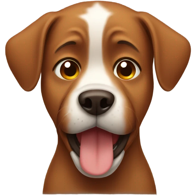 brown dog crying tears  emoji