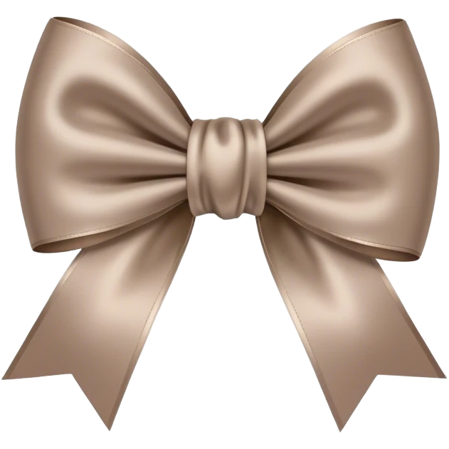 Taupe bow emoji