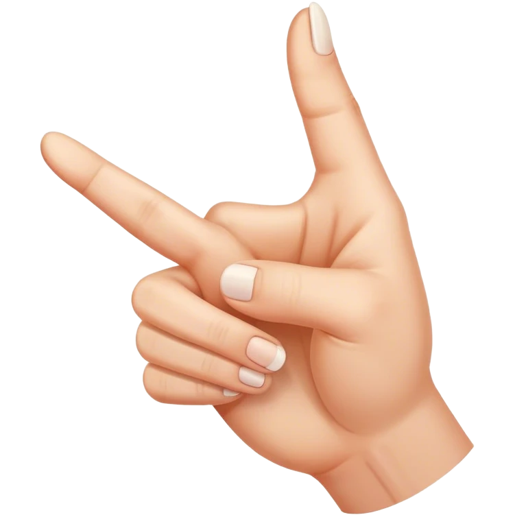 hand with only the thumb, pointer finger and middle finger sticking out emoji