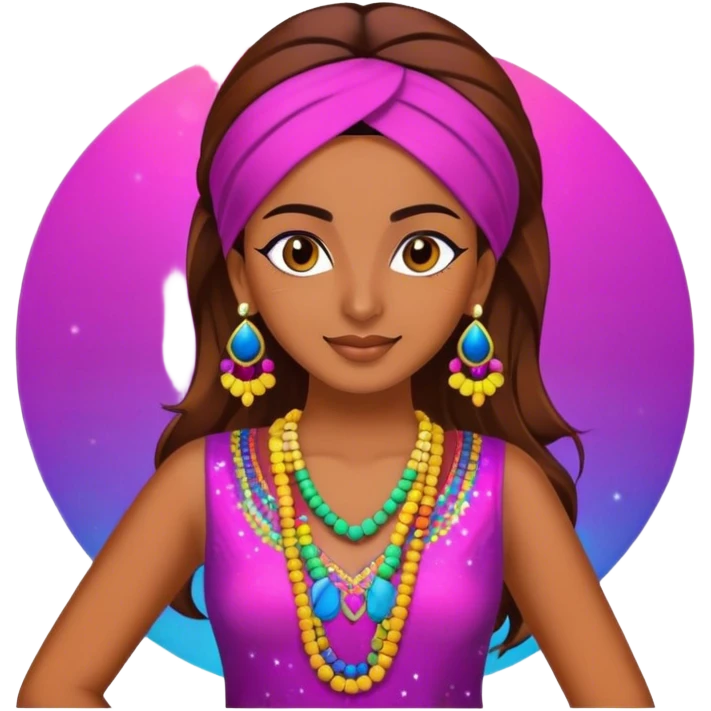 Punjabi girl in disco emoji