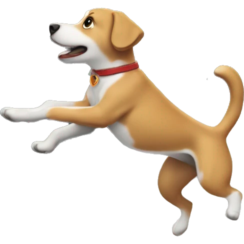 dog jumping over moon emoji