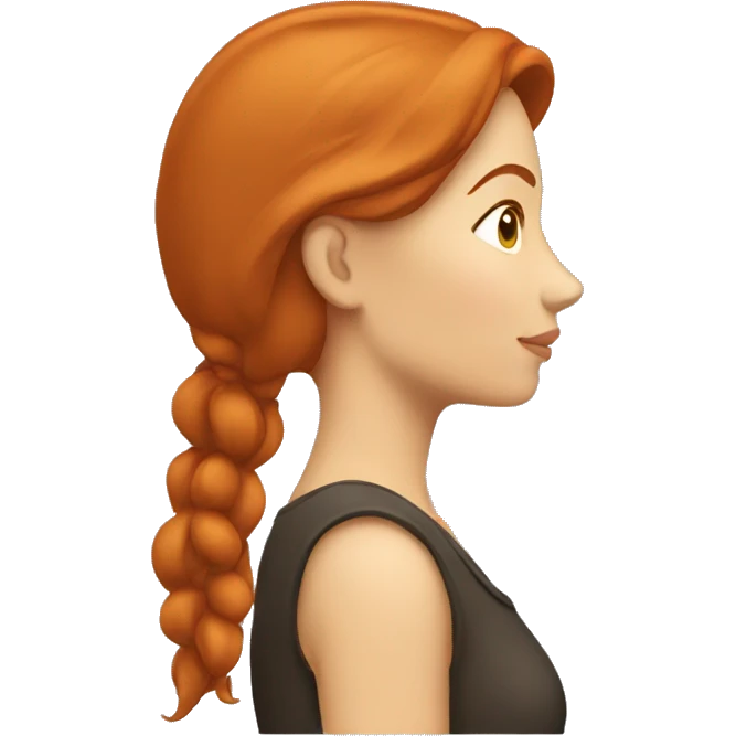 redhead woman side profile  emoji