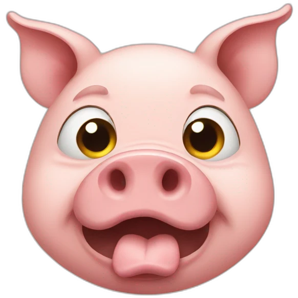 crying pig emoji