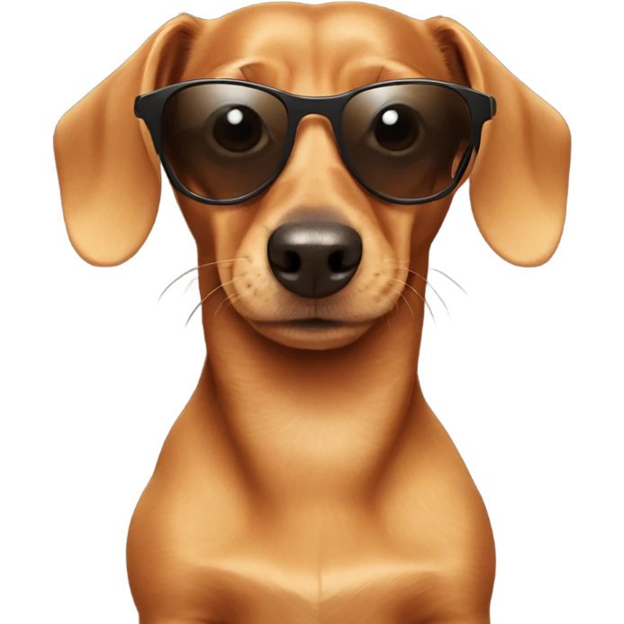 Mini dachshund with sunglasses on emoji