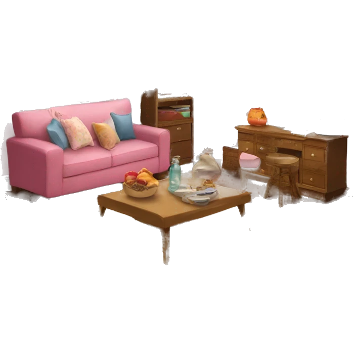 American Girl house interior room  emoji