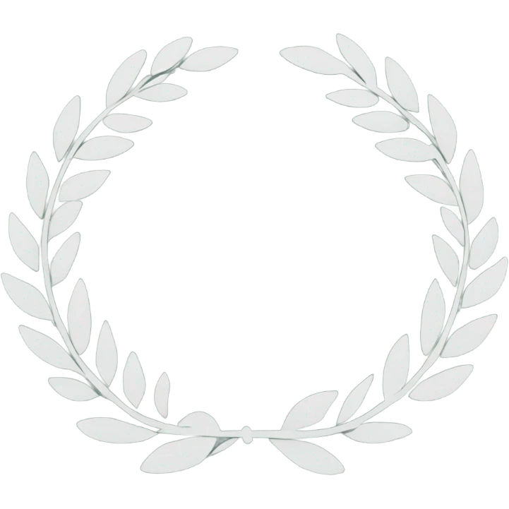 a very simple and clean laurel wreath emoji