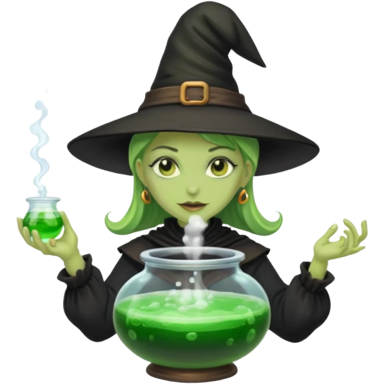 green witch cooking potion emoji