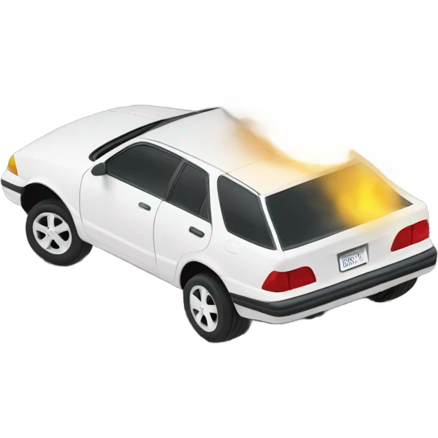 Car doing a burnout emoji