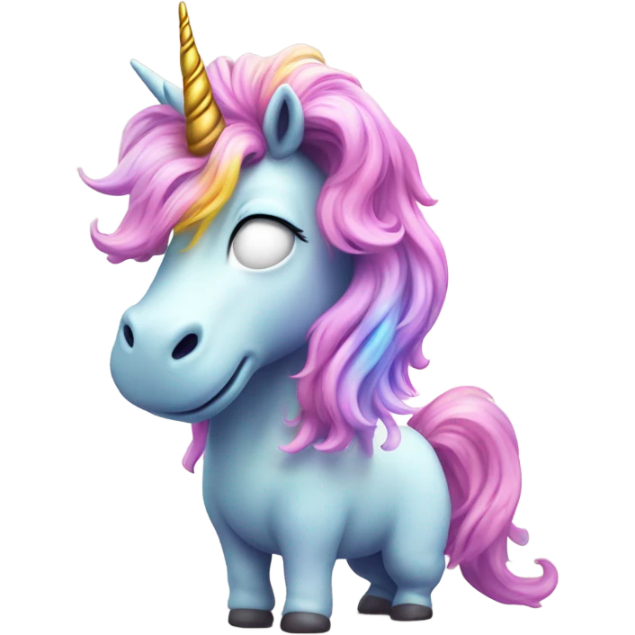Magical unicorn doing a poo emoji