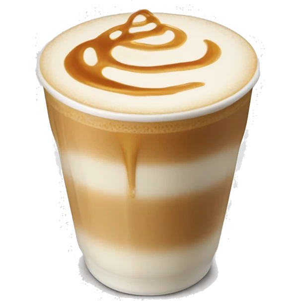 chai latte with carmel drizzle emoji