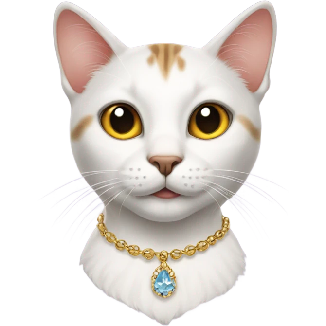 Cat with earrings emoji