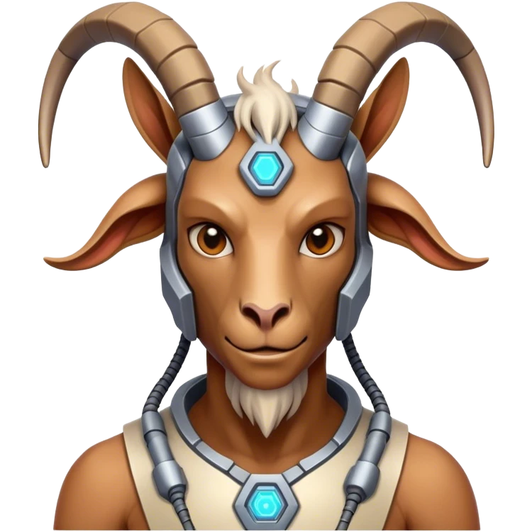 Cybernetic Goat(Ram) man emoji