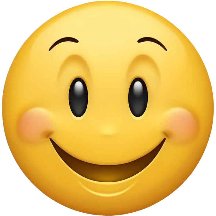 smiley face with wide, uneven eyes, big goofy grin, playful and silly, clumsy personality emoji