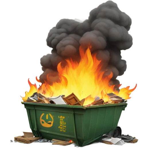 Dumpster fire emoji