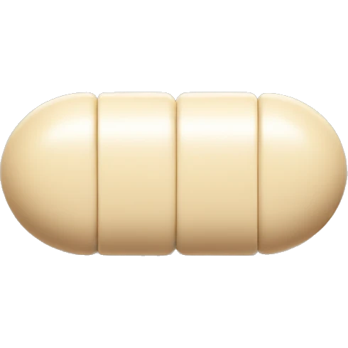 Singular beige pill with a line down the center  emoji