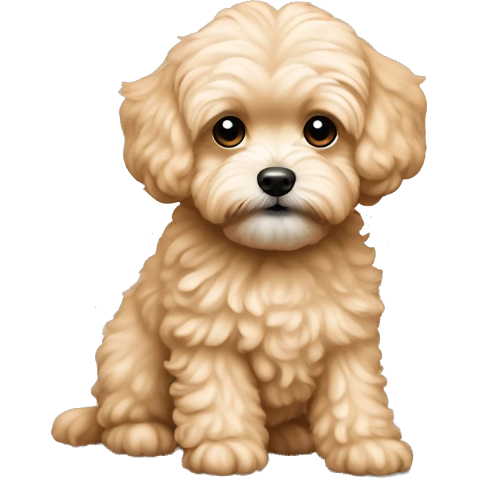 Light apricot color maltipoo emoji