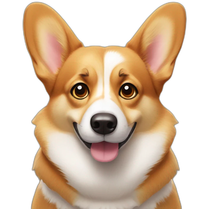 Corgi looking suspiciously  emoji