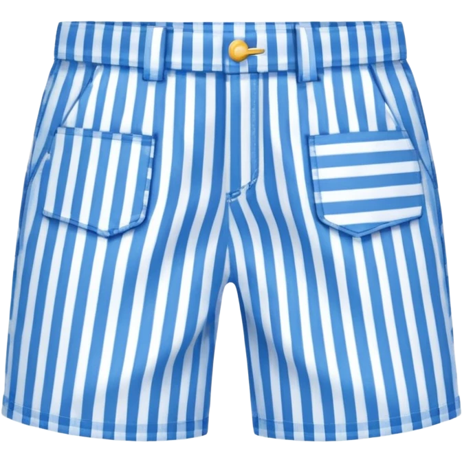 Blue gingham shorts emoji