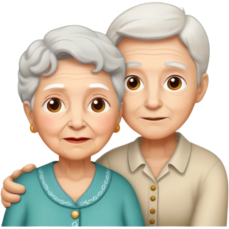 grandson with grandmother emoji