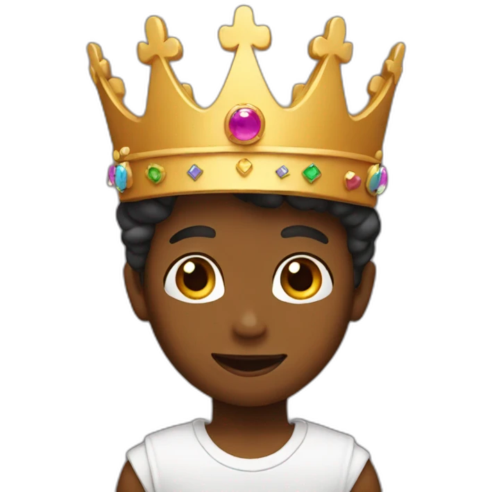 Boy with crown emoji