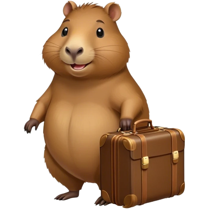 Capybara with suitcases  emoji