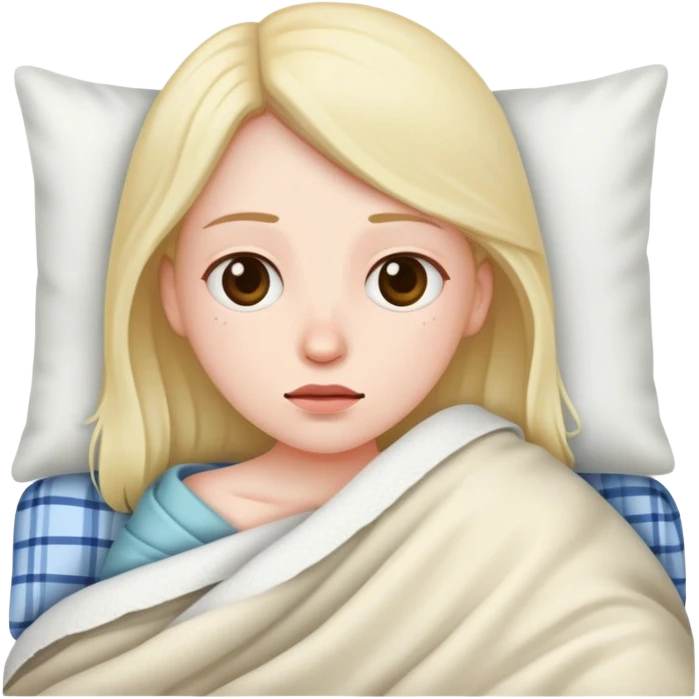 sick female in bed emoji