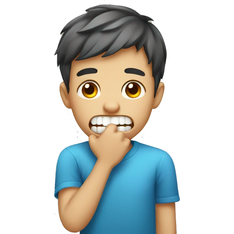 a boy with tooth ache emoji