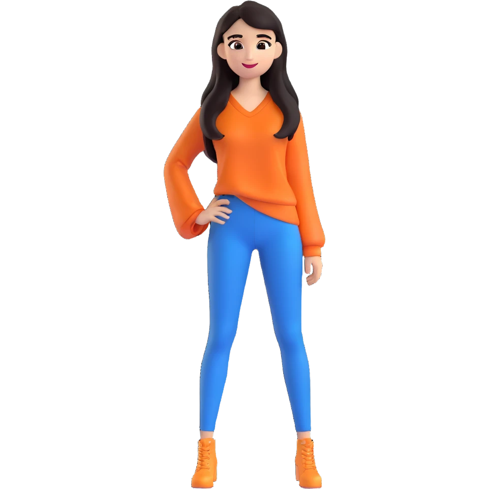 emoji/avatar of Yailin La Más Viral with long dark hair, expressive eyes, confident smile, trendy and stylish appearance, fashionable outfit, lively and vibrant expression, capturing her energetic personality emoji