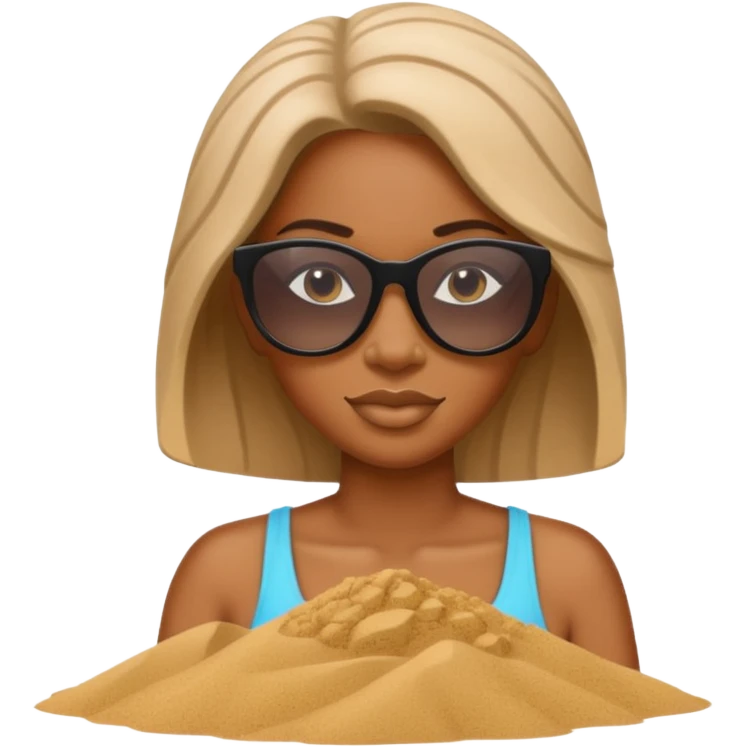 Sand Sculptor black woman emoji