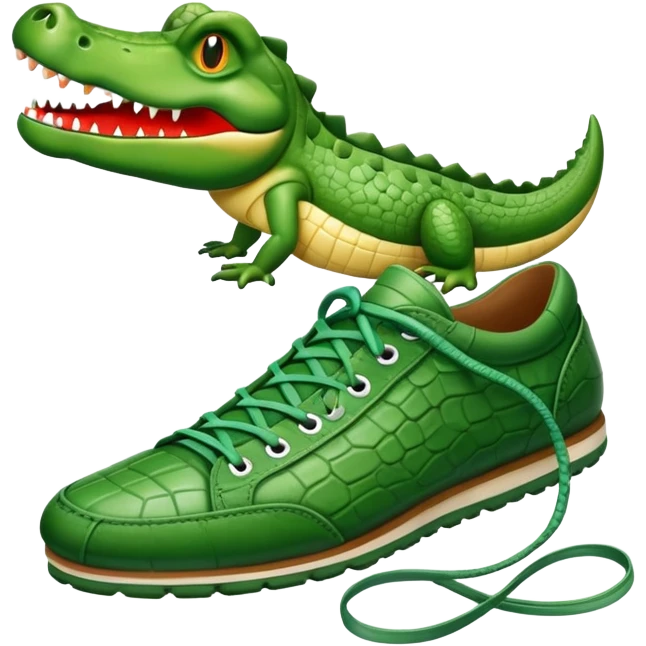 Haz un cocodrilo con zapatillas de deporte emoji