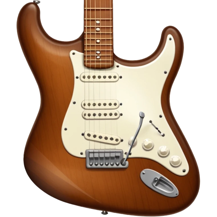 electric guitar strat brown and white squire emoji