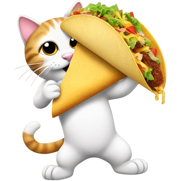Cat eating a taco  emoji
