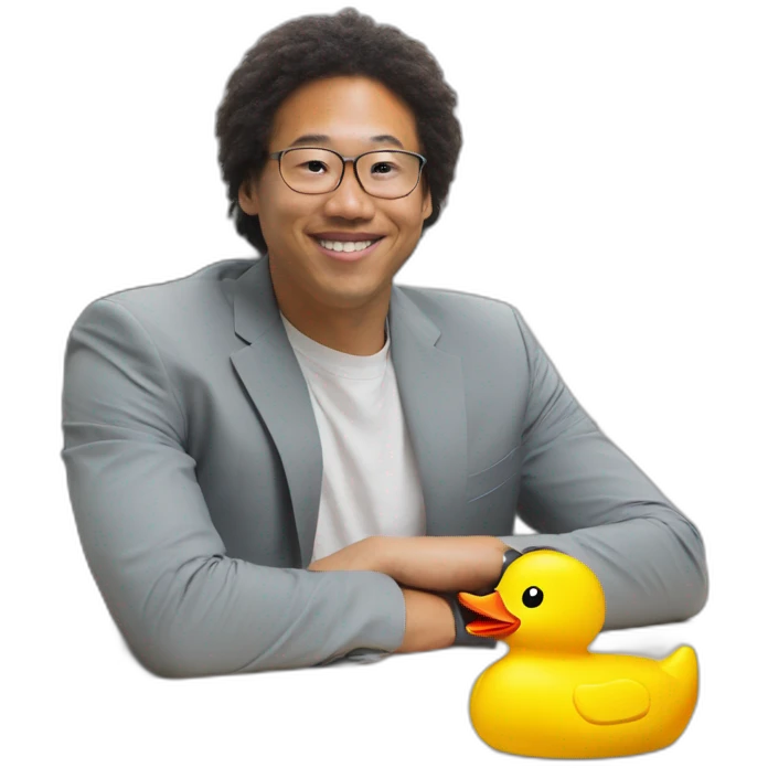 yellow carton rubber duck that is a software engineer emoji