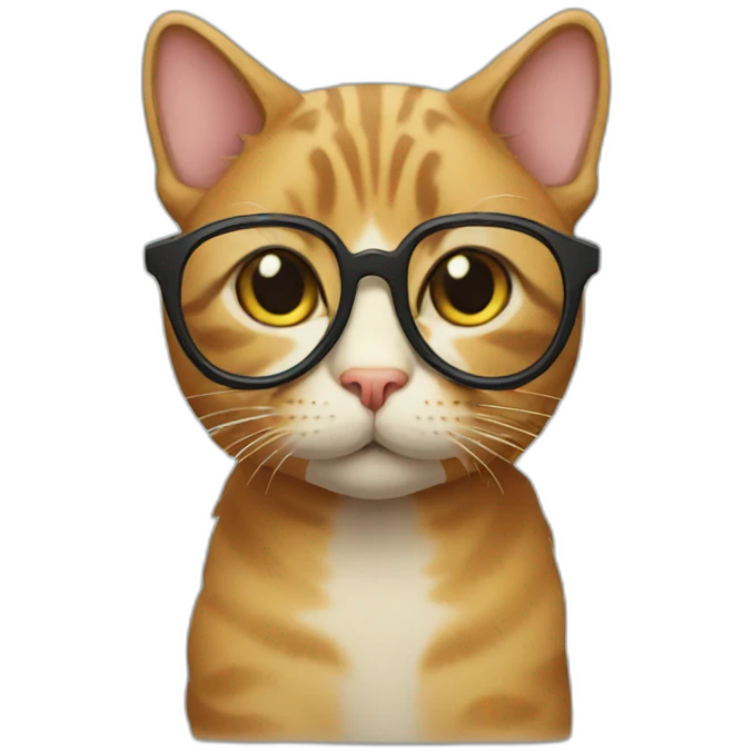 Cat in glasses emoji
