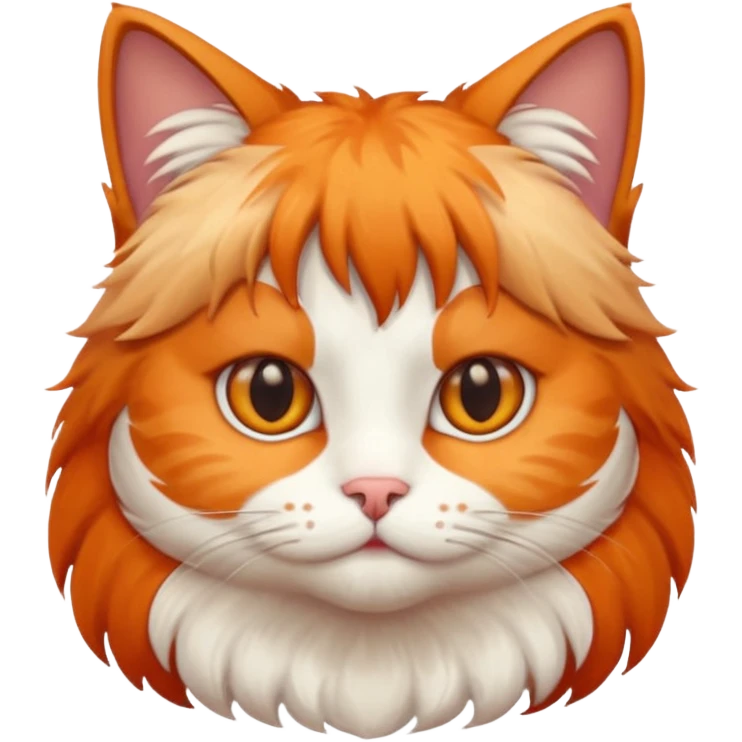 cat with bangs hair emoji