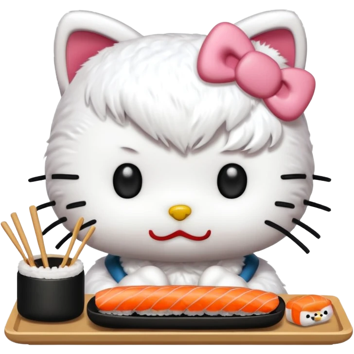 hello kitty che mangia sushi emoji