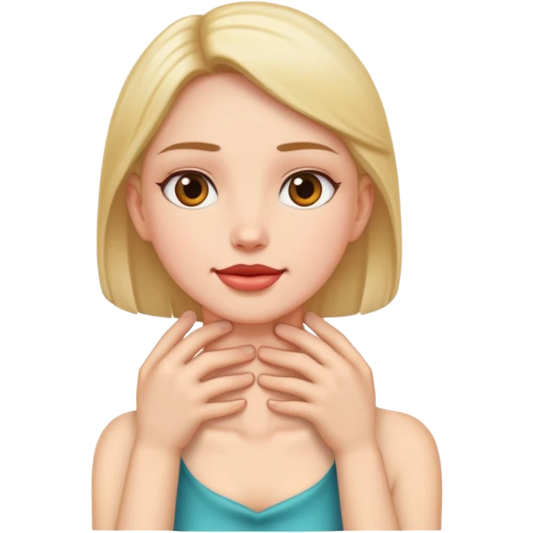 Hands on neck  emoji