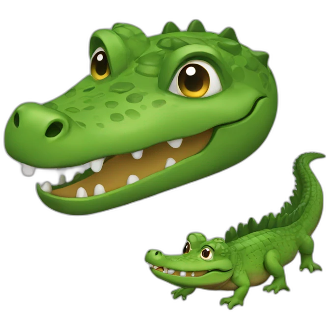 Chat sur crocodile emoji