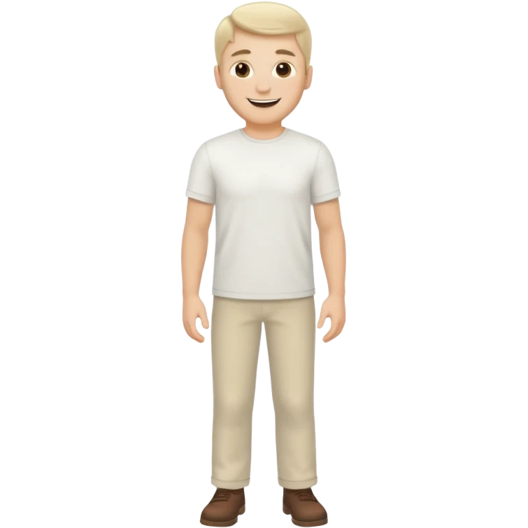 A white man whole body whole white  emoji