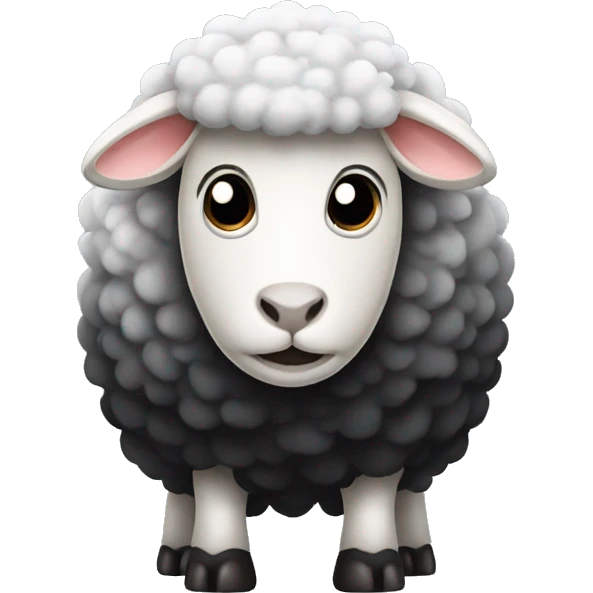 black sheep with white skin emoji
