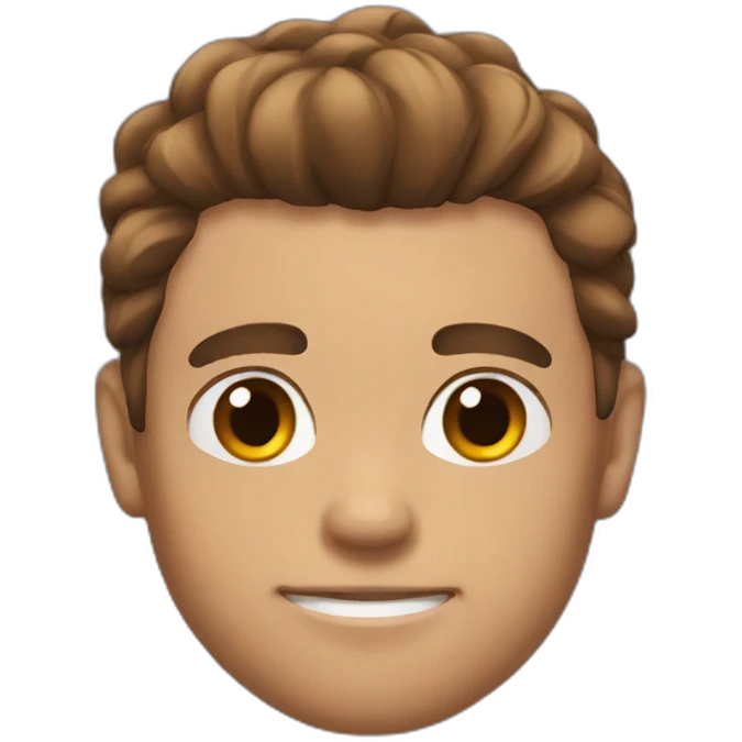 Muscular men brown hair emoji