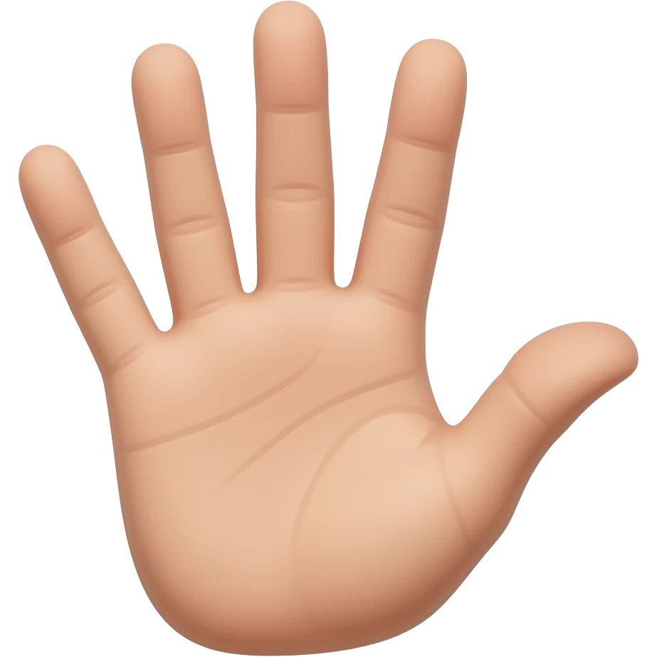 Hand waving with 7 fingers, one is longer than the others emoji