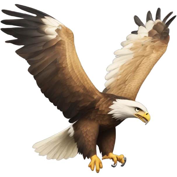 An eagle going after Taylor swift emoji