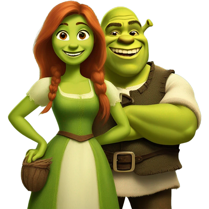 shrek fiona  emoji