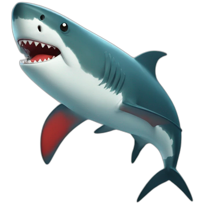 Tiburón con escudo rojo y blanco  emoji