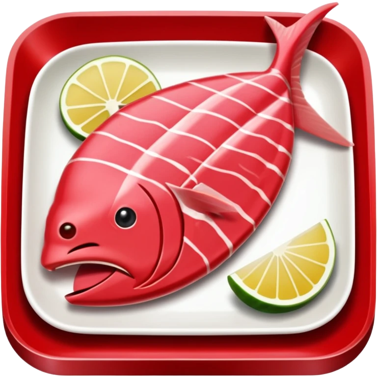 Make tuna sashimi iPhone emoji style emoji