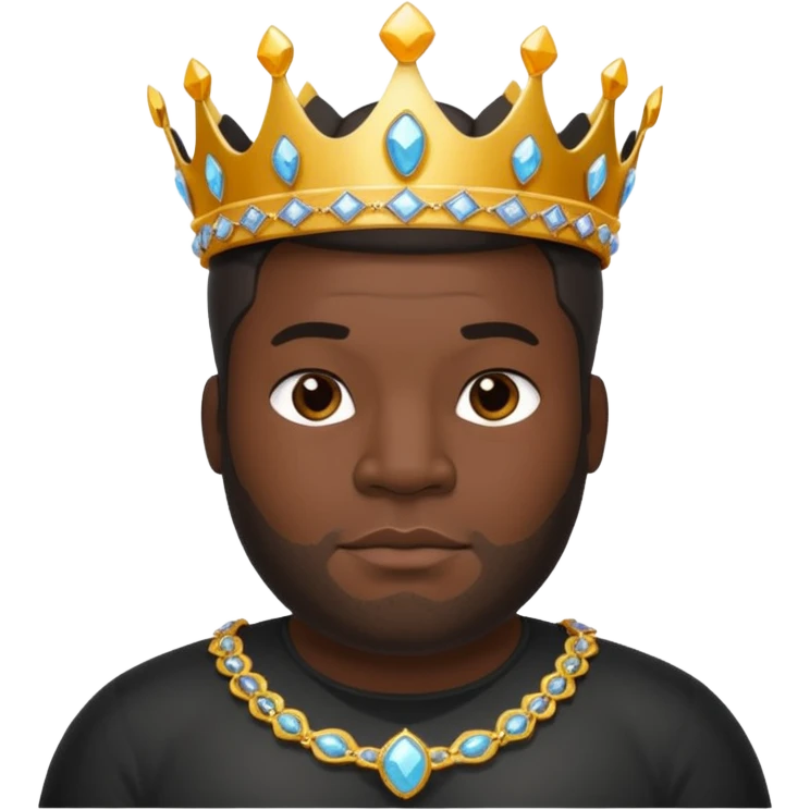 Big black man holding dih emoji