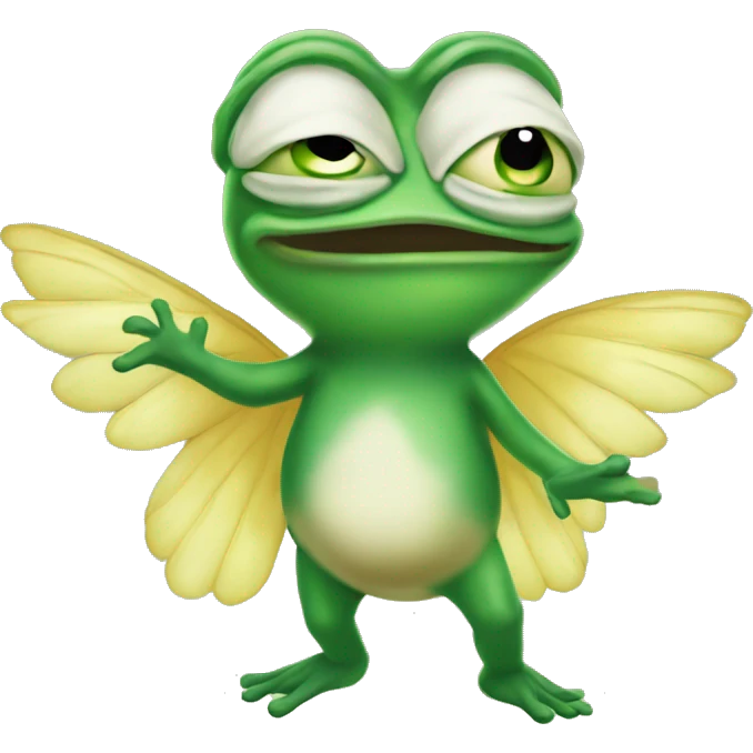 pepe the frog in fairy wings  emoji