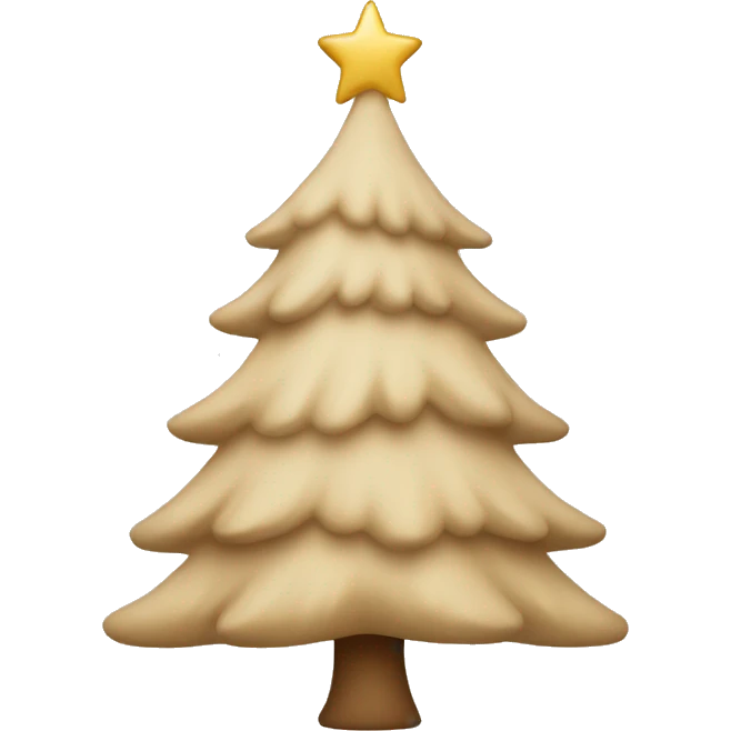 beige christmas tree emoji